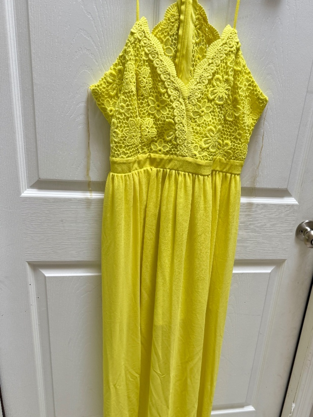 Bright yellow dress